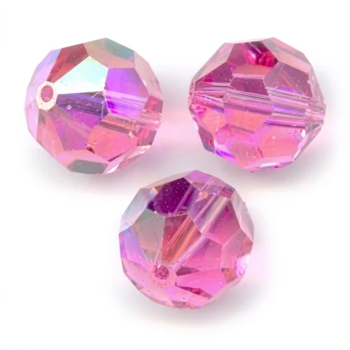Round beads PureCrystal 5000 4 mm - Rose AB x20