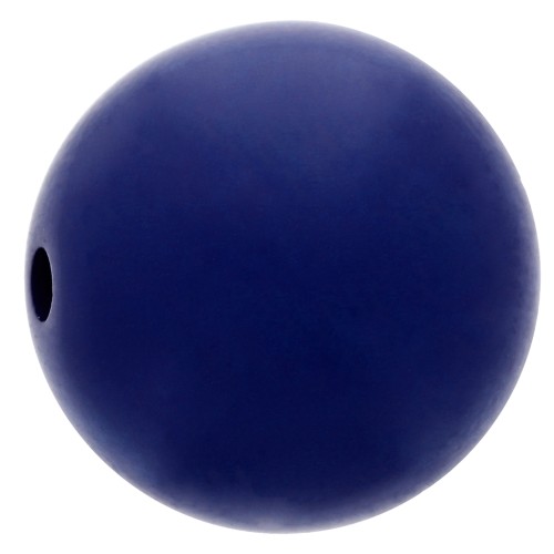 12mm Matte effect resin bead - Navy x1