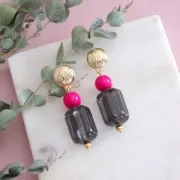 12mm Matte effect resin bead - Navy x1