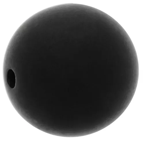 12mm Matte effect resin bead - Black x1
