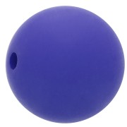 14mm Matte effect resin bead - Royal Blue x1