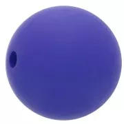 14mm Matte effect resin bead - Royal Blue x1