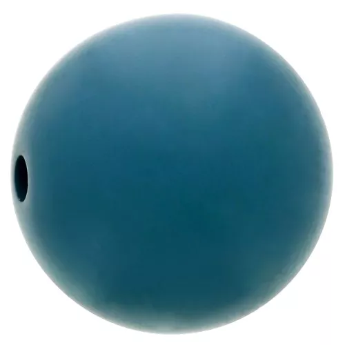 14mm Matte effect resin bead - Pigeon Blue x1