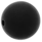 14mm Matte effect resin bead - Black x1