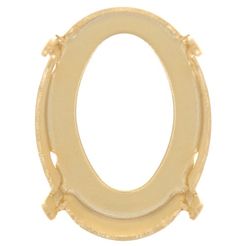 18x13mm Claw setting for PureCrystal 4122 Oval Rivoli - Gold Tone x1