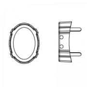 18x13mm Claw setting for PureCrystal 4122 Oval Rivoli - Gold Tone x1