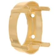 18x13mm Claw setting for PureCrystal 4122 Oval Rivoli - Gold Tone x1