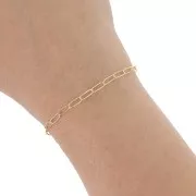 2.9mm Rectangle mesh Chain - Gold filled x50cm