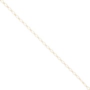 2.8mm alternating Rombo mesh chain - Gold filled x50cm