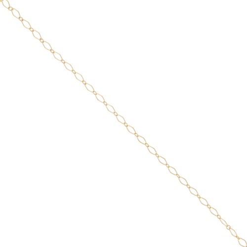 2.8mm alternating Rombo mesh chain - Gold filled x50cm