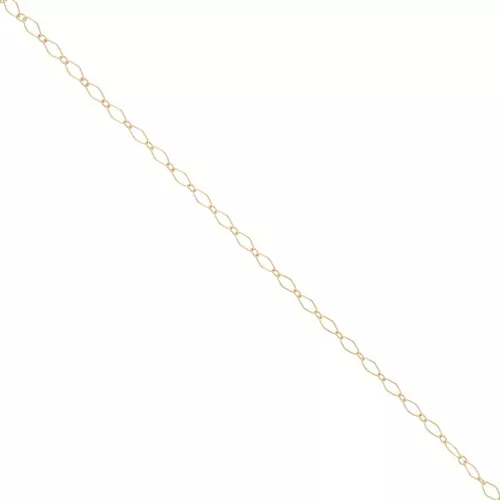 2.8mm alternating Rombo mesh chain - Gold filled x50cm