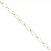2.8mm alternating Rombo mesh chain - Gold filled x50cm