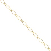 2.8mm alternating Rombo mesh chain - Gold filled x 50cm