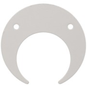 925 Sterling Silver 20mm 2-hole half moon or horn shape spacer x1|raw }}