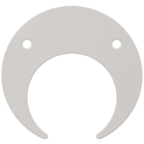 925 Sterling Silver 20mm 2-hole half moon or horn shape spacer x1