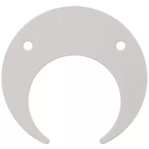 925 Sterling Silver 20mm 2-hole half moon or horn shape spacer x1