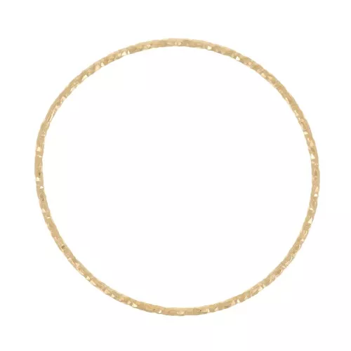 29mm Round closed diamond ring - Fine gold plated x1