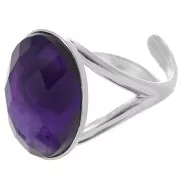 925 Sterling Silver Ring setting for 18x13mm cabochon - size 52 to 58 x1
