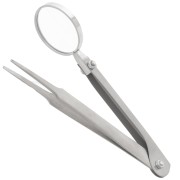 Precision tweezers 12cm with magnifying glass by Perles&Co x1|raw }}