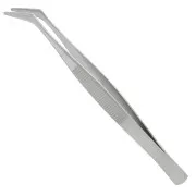 12cm Precision flat curved tweezers x1