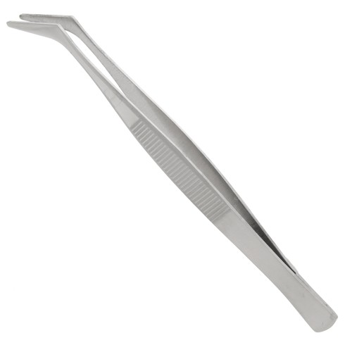12cm Precision flat curved tweezers x1