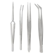 Set of 4 precision tweezers 12 cm x1