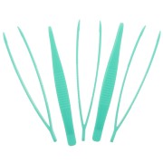 Set of 5 plastic precision tweezers 11.5 cm - Mint x1