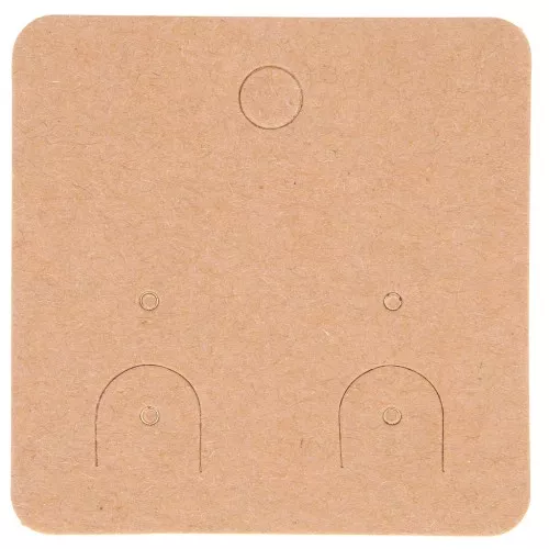 Set of 20 jewellery holders 5x5cm for earrings - Kraft x1