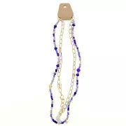 Set of 20 jewellery holders 8x3.5cm for necklaces - Kraft x1