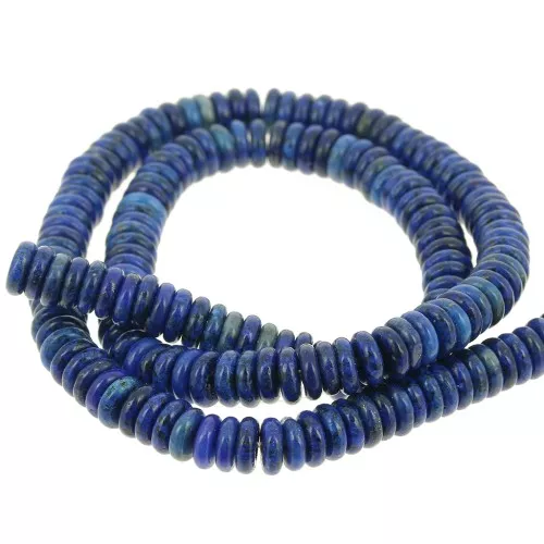 Heishi gemstone beads 6.5x2 mm - Lapis lazuli x38cm