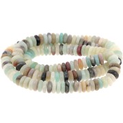 6.5x2mm Round beads - Heishi gemstone - Amazonite x38cm|raw }}