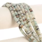 6.5x2mm Round beads - Heishi gemstone - Amazonite x38cm