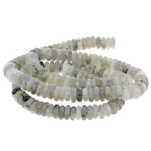 6.5x2mm Round beads - Heishi gemstone - Labradorite x38cm