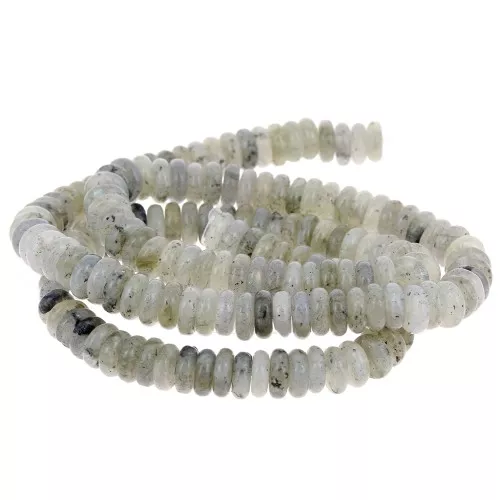 Heishi gemstone beads 6.5x2 mm - Labradorite x38cm