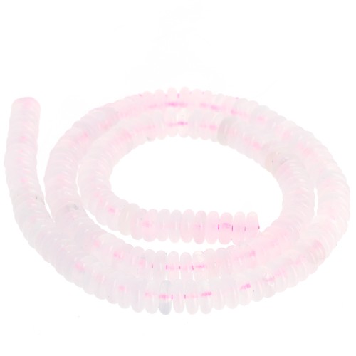 Heishi gemstone beads 6.5x2 mm - Rose Quartz x38cm