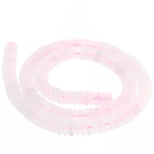 Heishi gemstone beads 6.5x2 mm - Rose Quartz x38cm