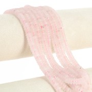6.5x2mm Round beads - Heishi gemstone - Rose Quartz x38cm