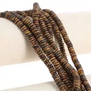 Heishi Gemstone Rondelle Beads, 6x2.5 mm - Tiger's Eye, 37 cm
