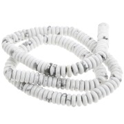 Heishi gemstone beads 6.5x2 mm - Howlite x38cm