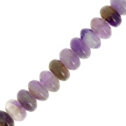 Heishi gemstone beads 8.5x5 mm - Amethyst x15