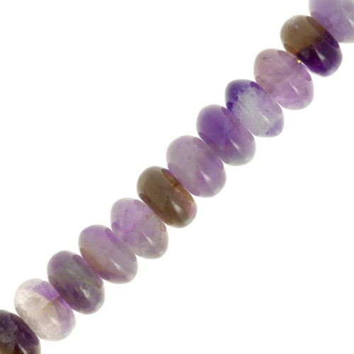 Heishi gemstone beads 8.5x5 mm - Amethyst x15