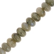 8.5x5mm gemstone Round Heishi beads - Labradorite x15