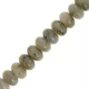 Heishi gemstone beads 8.5x5 mm - Labradorite x15