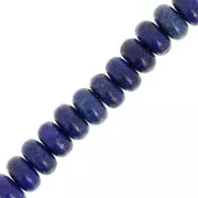 8.5x5mm gemstone Round Heishi beads - Lapis lazuli x15