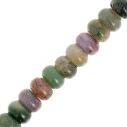 8.5x5mm gemstone Round Heishi beads - Indian Agate x15|raw }}