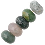 Heishi gemstone beads 8.5x5 mm - Indian Agate x15