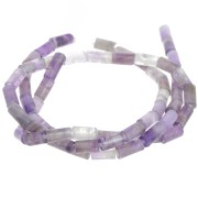 6x3mm Gemstone tube beads - Amethyst x38cm|raw }}