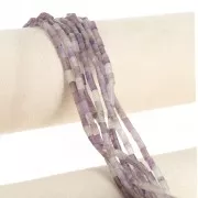 6x3mm Gemstone tube beads - Amethyst x38cm