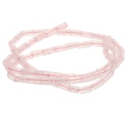 6x3mm Gemstone tube beads - Rose Quartz x38cm