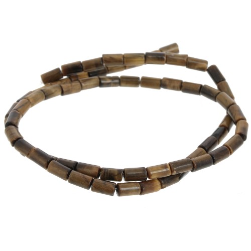 6x3mm Gemstone tube beads - Tiger Eye x38cm